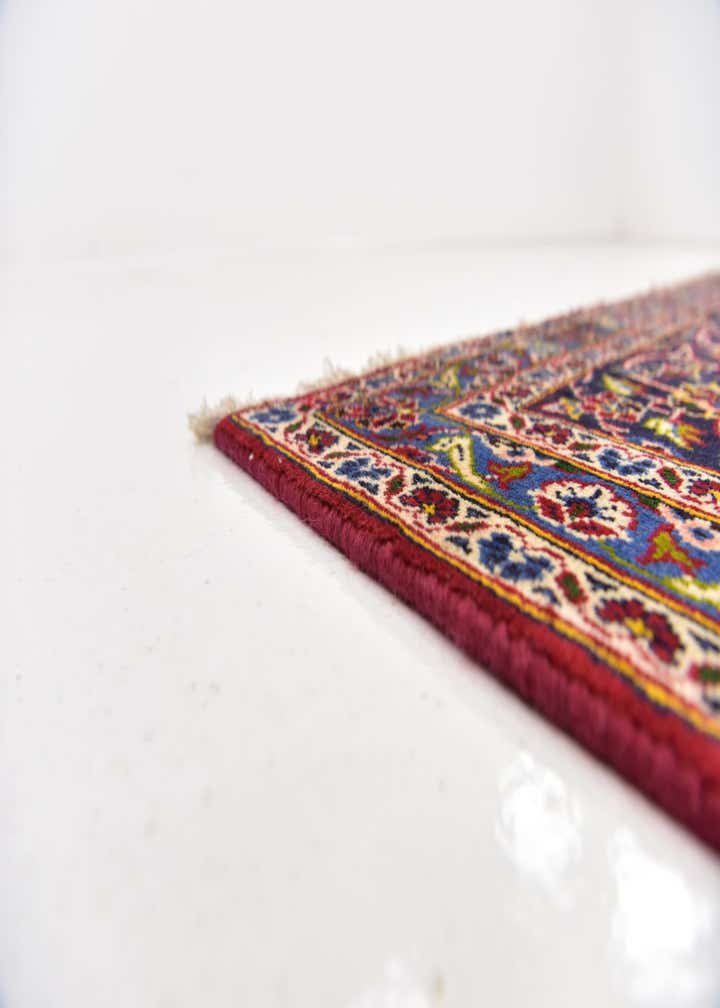 8' x 11' 7 Hand Knotted Kashan Persian Wool Rug