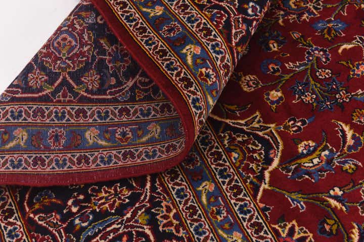 9' 8 x 13' 5 Hand Knotted Kashan Persian Wool Rug