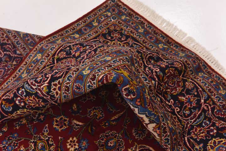 9' 8 x 13' 5 Hand Knotted Kashan Persian Wool Rug