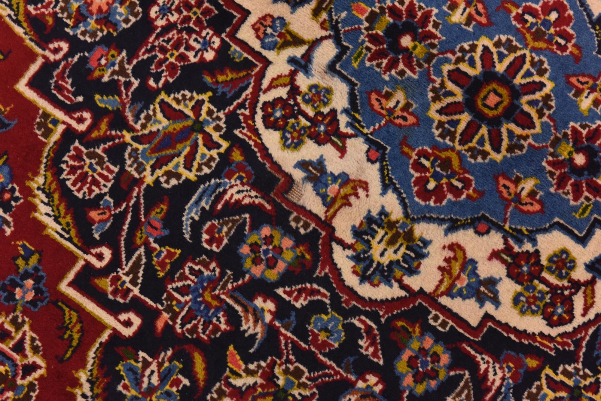 9' 8 x 13' 5 Hand Knotted Kashan Persian Wool Rug