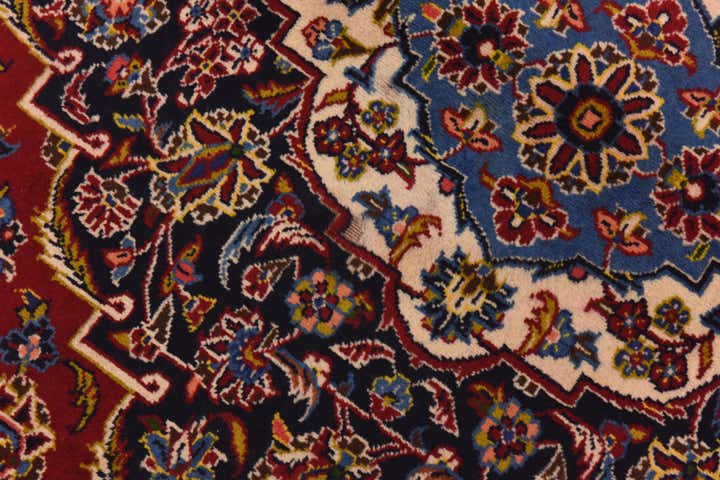 9' 8 x 13' 5 Hand Knotted Kashan Persian Wool Rug