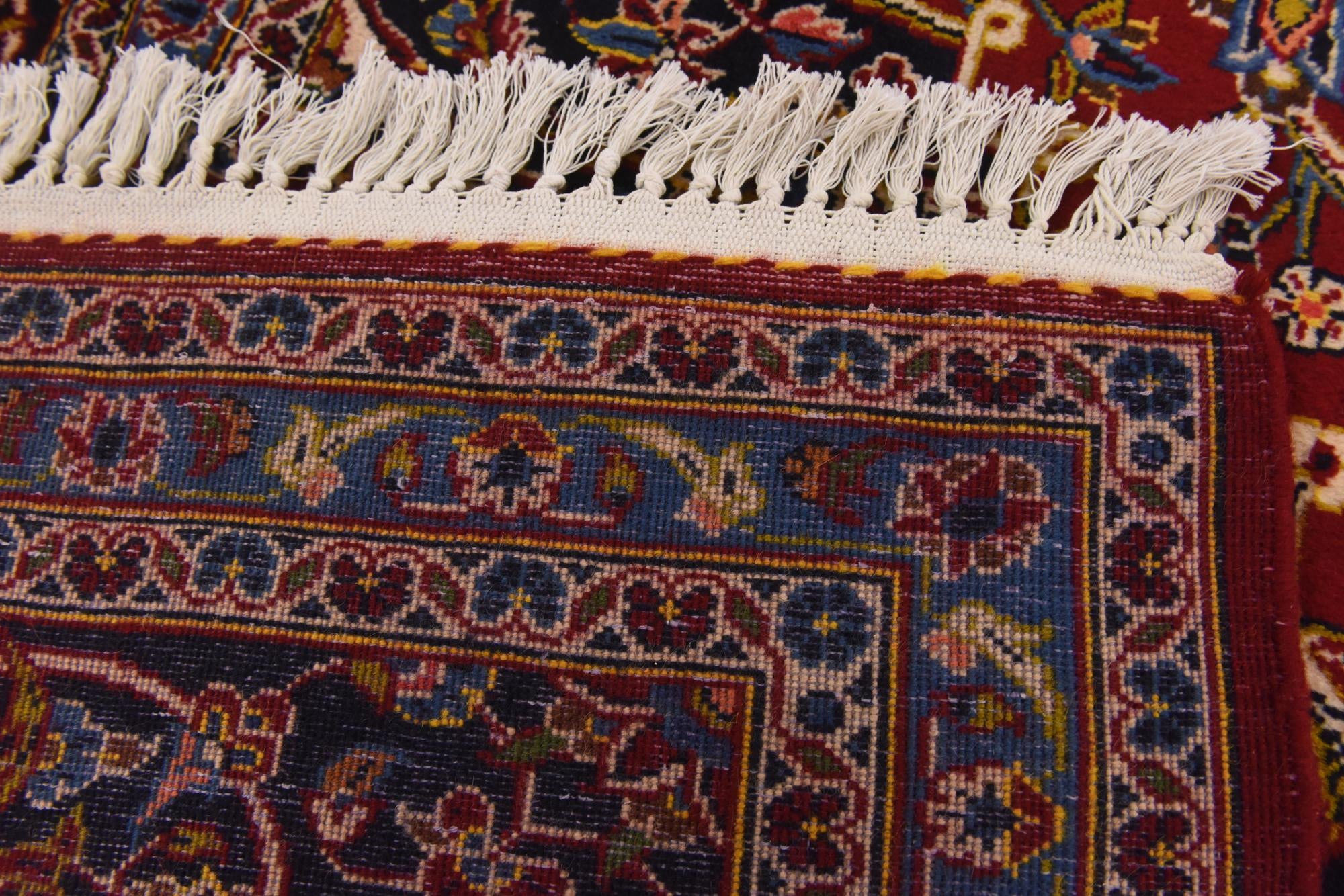 9' 8 x 13' 5 Hand Knotted Kashan Persian Wool Rug