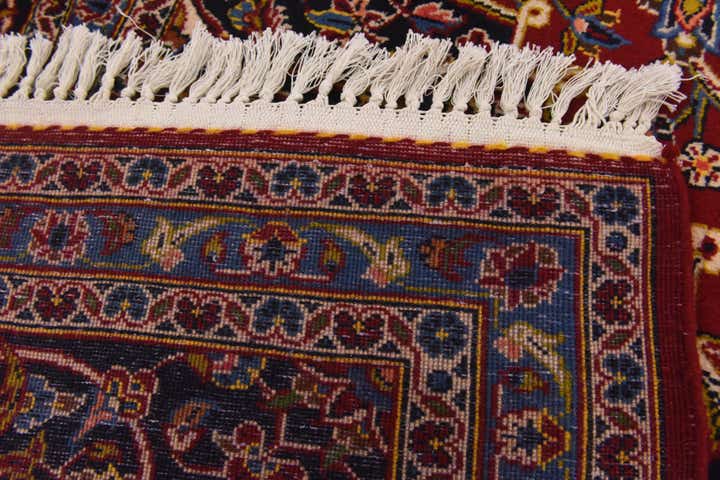 9' 8 x 13' 5 Hand Knotted Kashan Persian Wool Rug