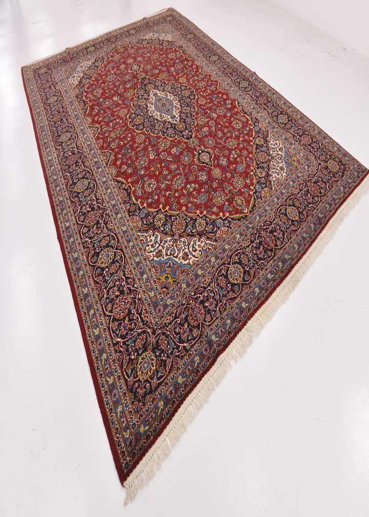 9' 8 x 13' 5 Hand Knotted Kashan Persian Wool Rug