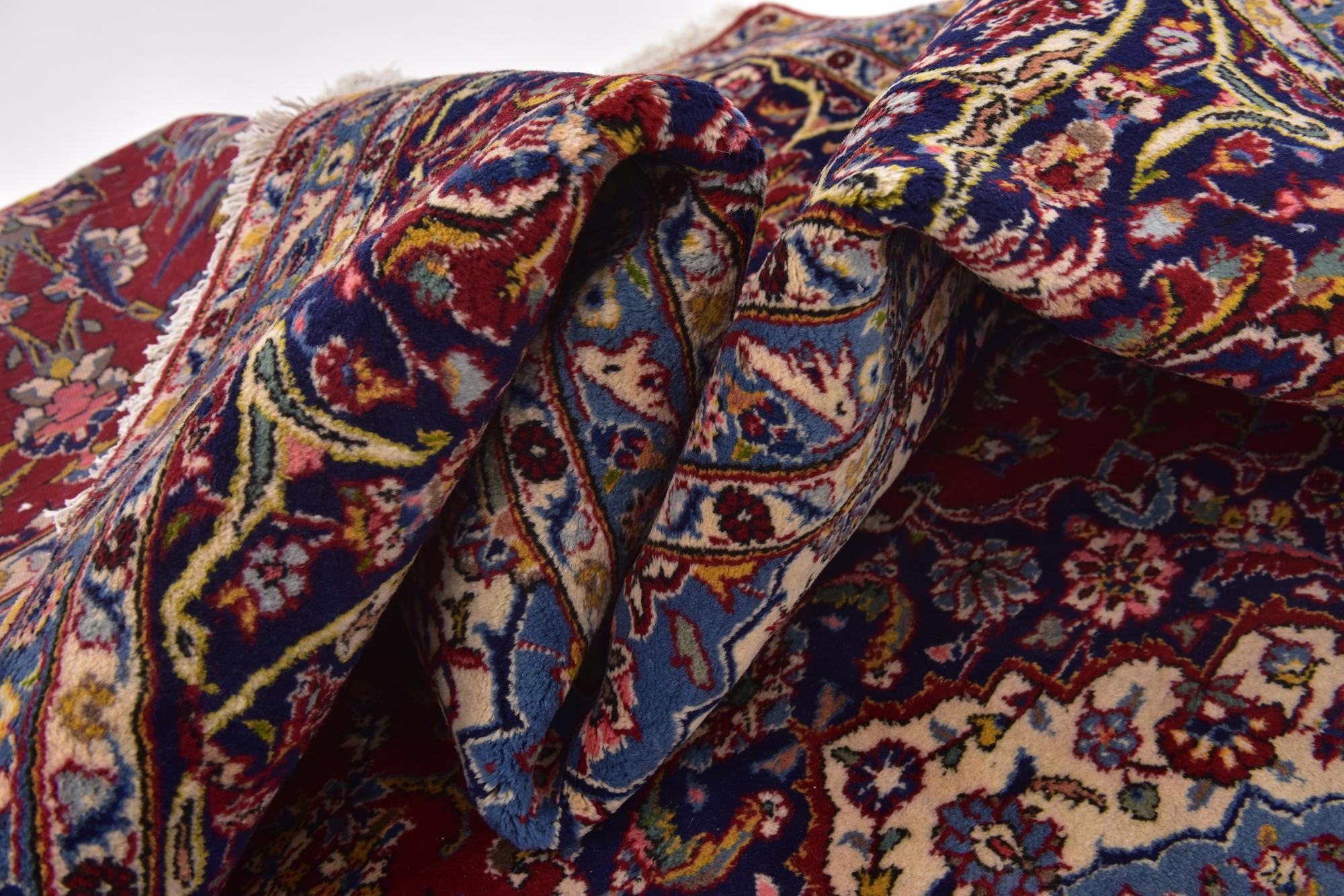 10' x 12' 10 Hand Knotted Kashan Persian Wool Rug