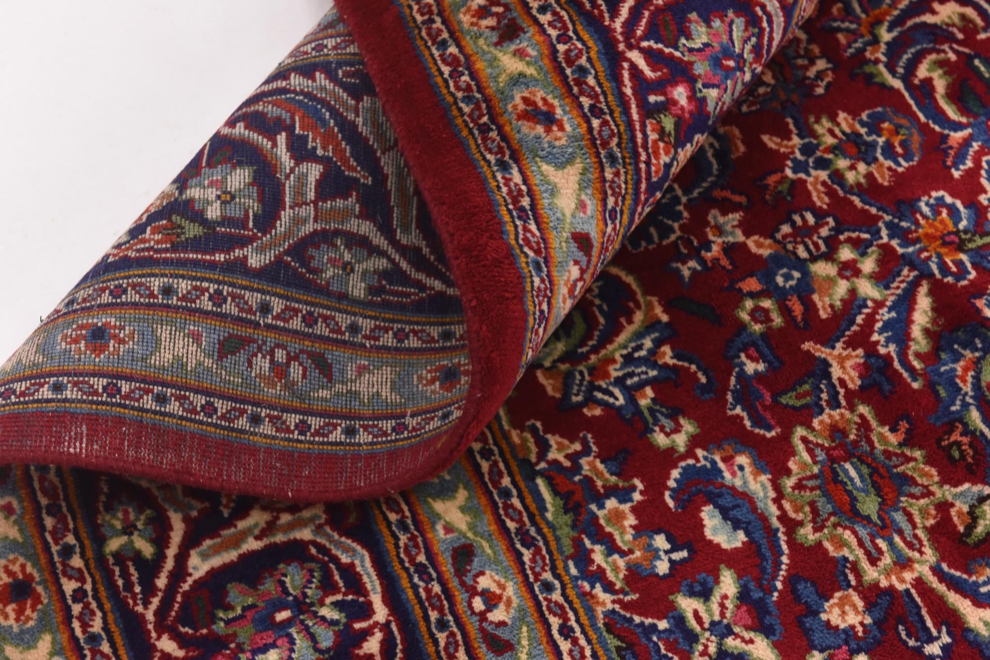 9' 6 x 12' 9 Hand Knotted Kashan Persian Wool Rug