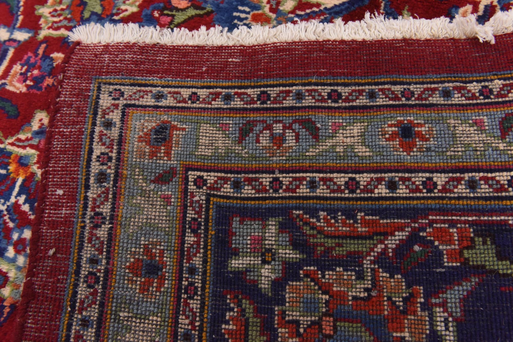 9' 6 x 12' 9 Hand Knotted Kashan Persian Wool Rug