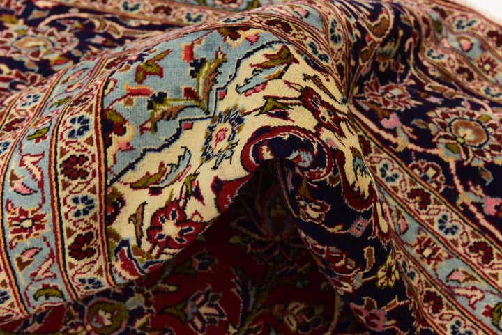 9' 7 x 13' 2 Hand Knotted Kashan Persian Wool Rug