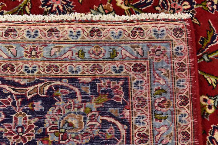 9' 7 x 13' 2 Hand Knotted Kashan Persian Wool Rug