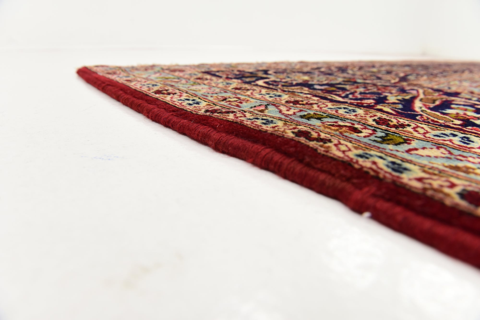9' 7 x 13' 2 Hand Knotted Kashan Persian Wool Rug