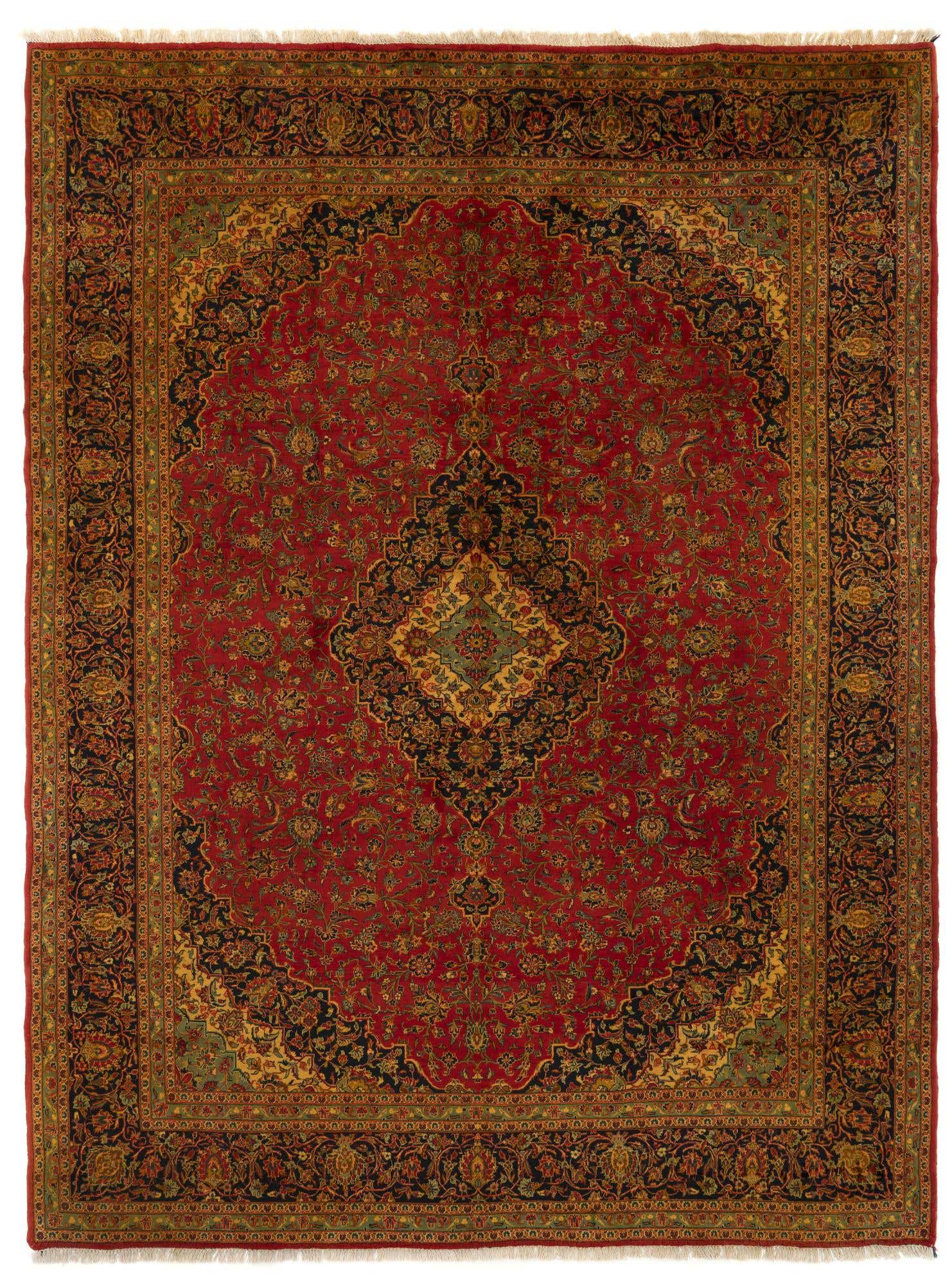 9' 9 x 12' 10 Kashan Wool Rug