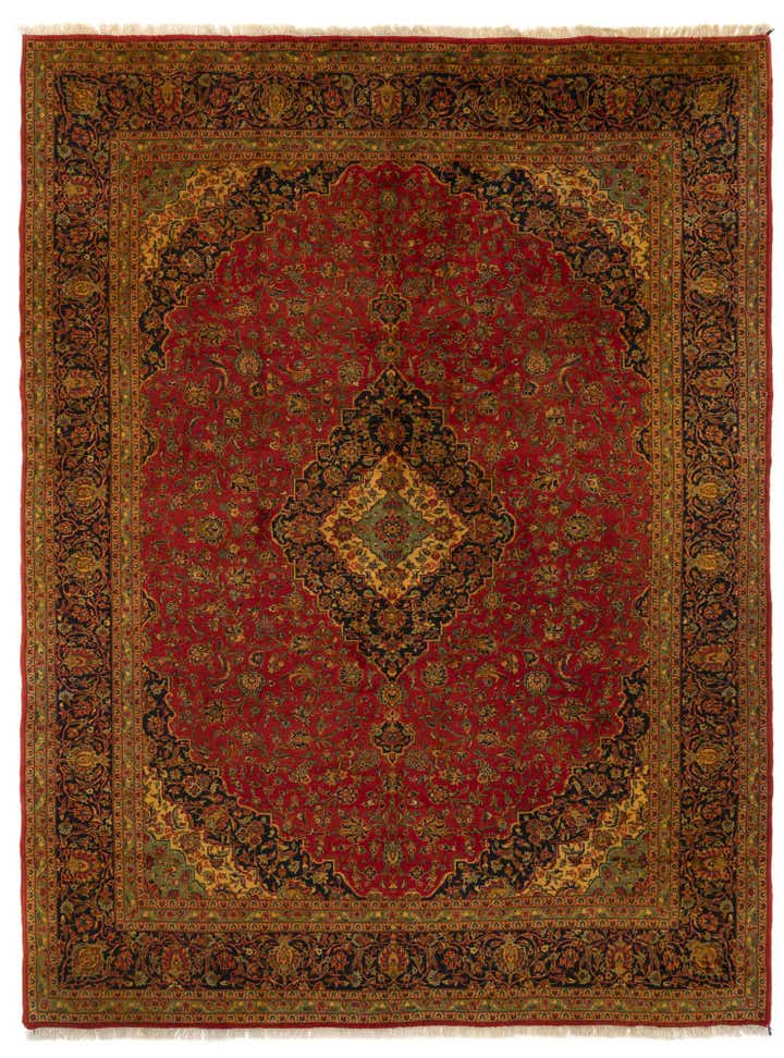 9' 9 x 12' 10 Kashan Wool Rug