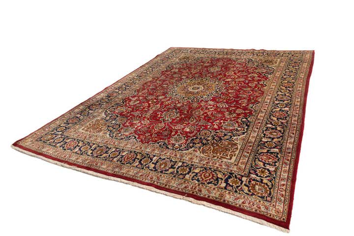 9' 7 x 12' 6 Kashan Wool Rug