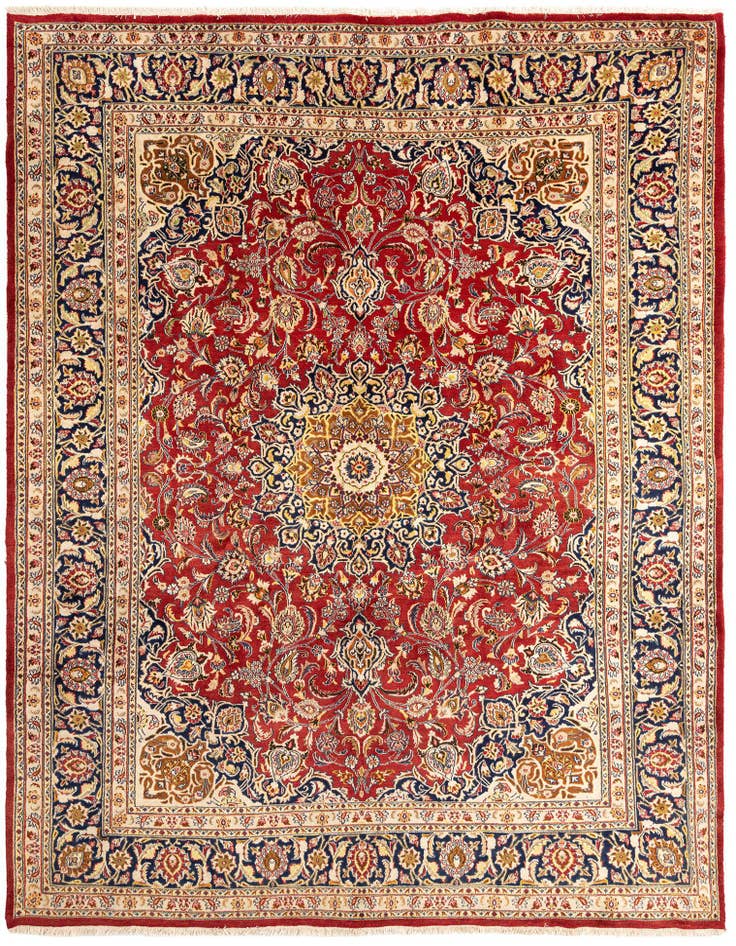 Detail image of 9' 7 x 12' 6 Kashan Wool Rug