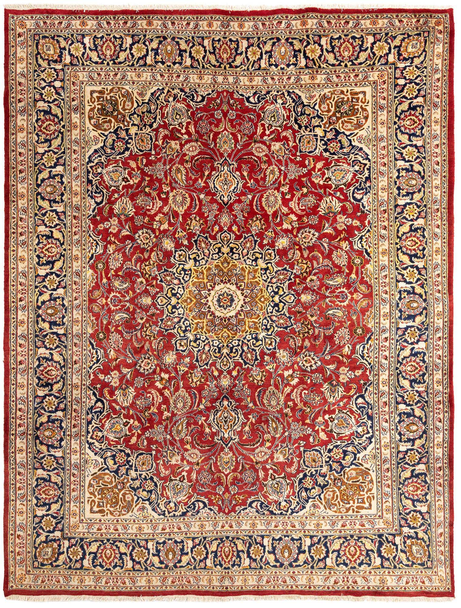 9' 7 x 12' 6 Kashan Wool Rug
