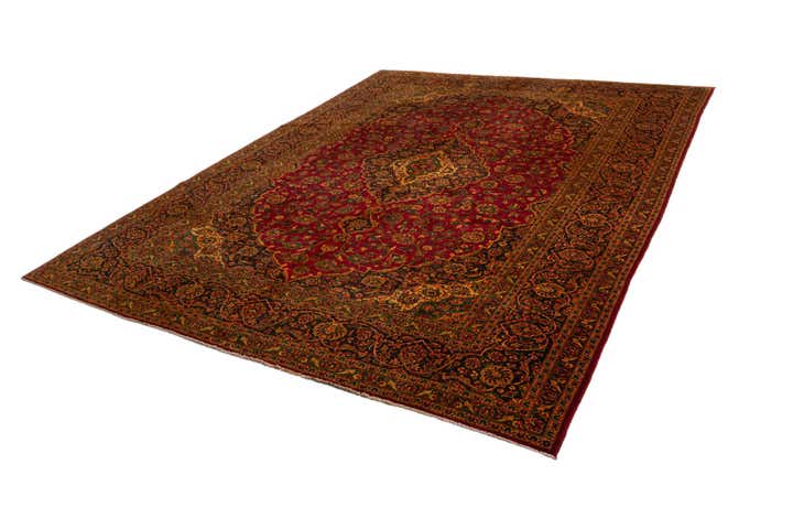 9' 7 x 12' 6 Kashan Wool Rug