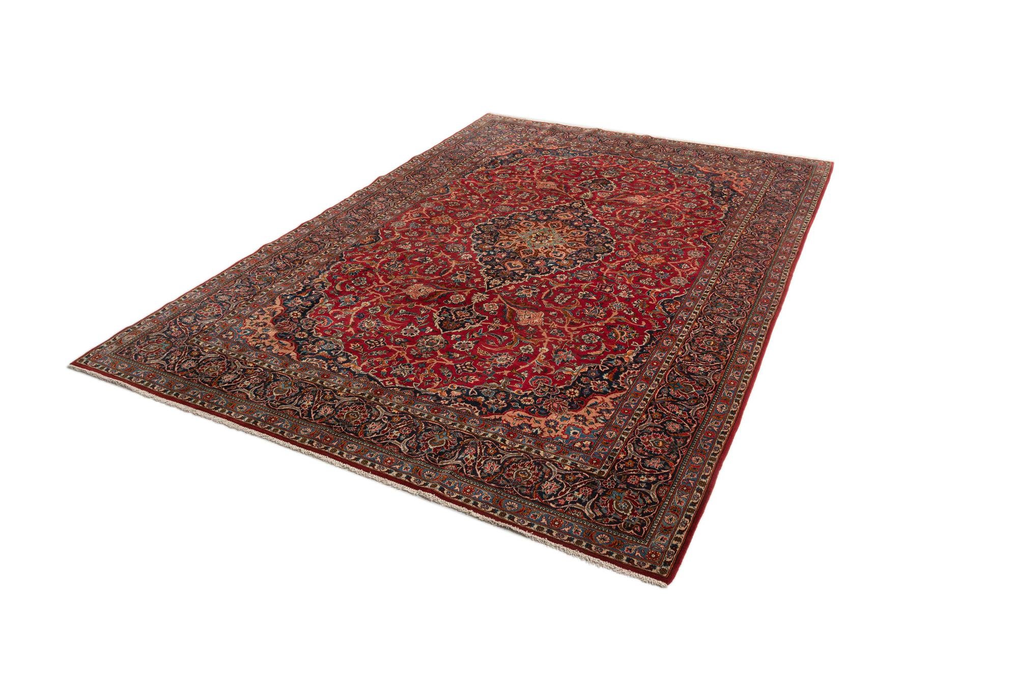 7' 6 x 11' 5 Kashan Wool Rug
