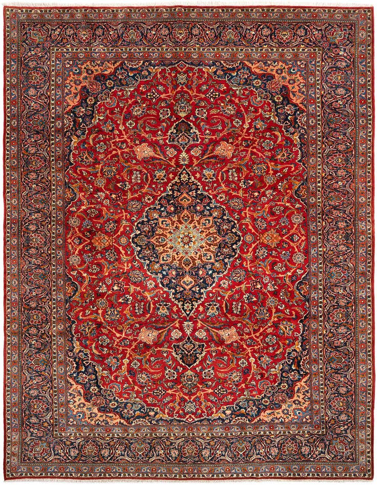 Detail image of 7' 6 x 11' 5 Kashan Wool Rug