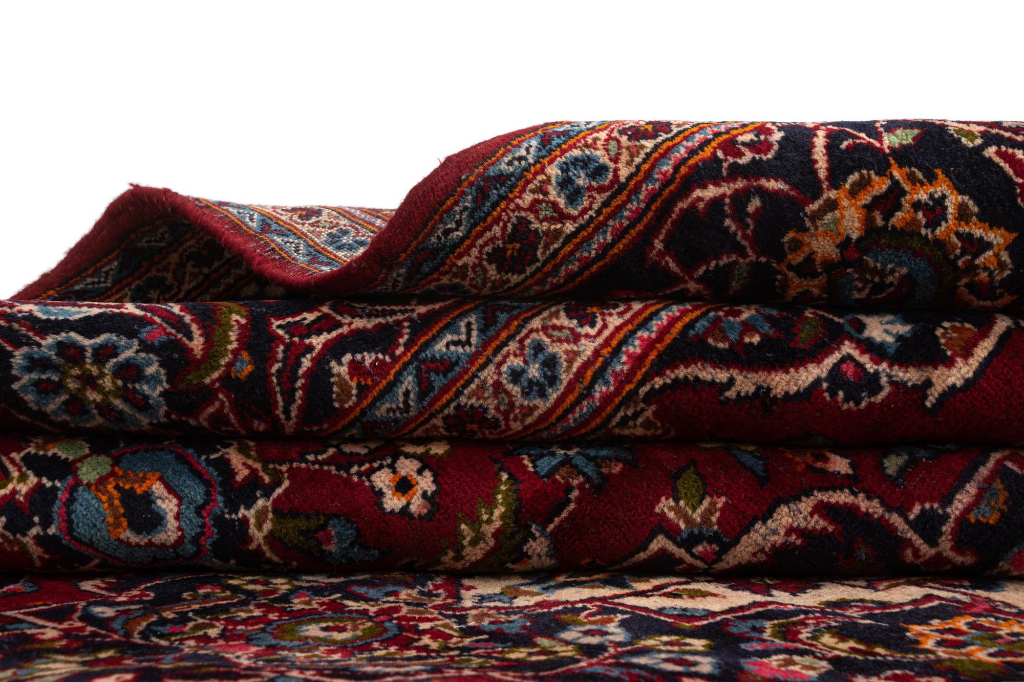 8' x 11' 4 Kashan Wool Rug