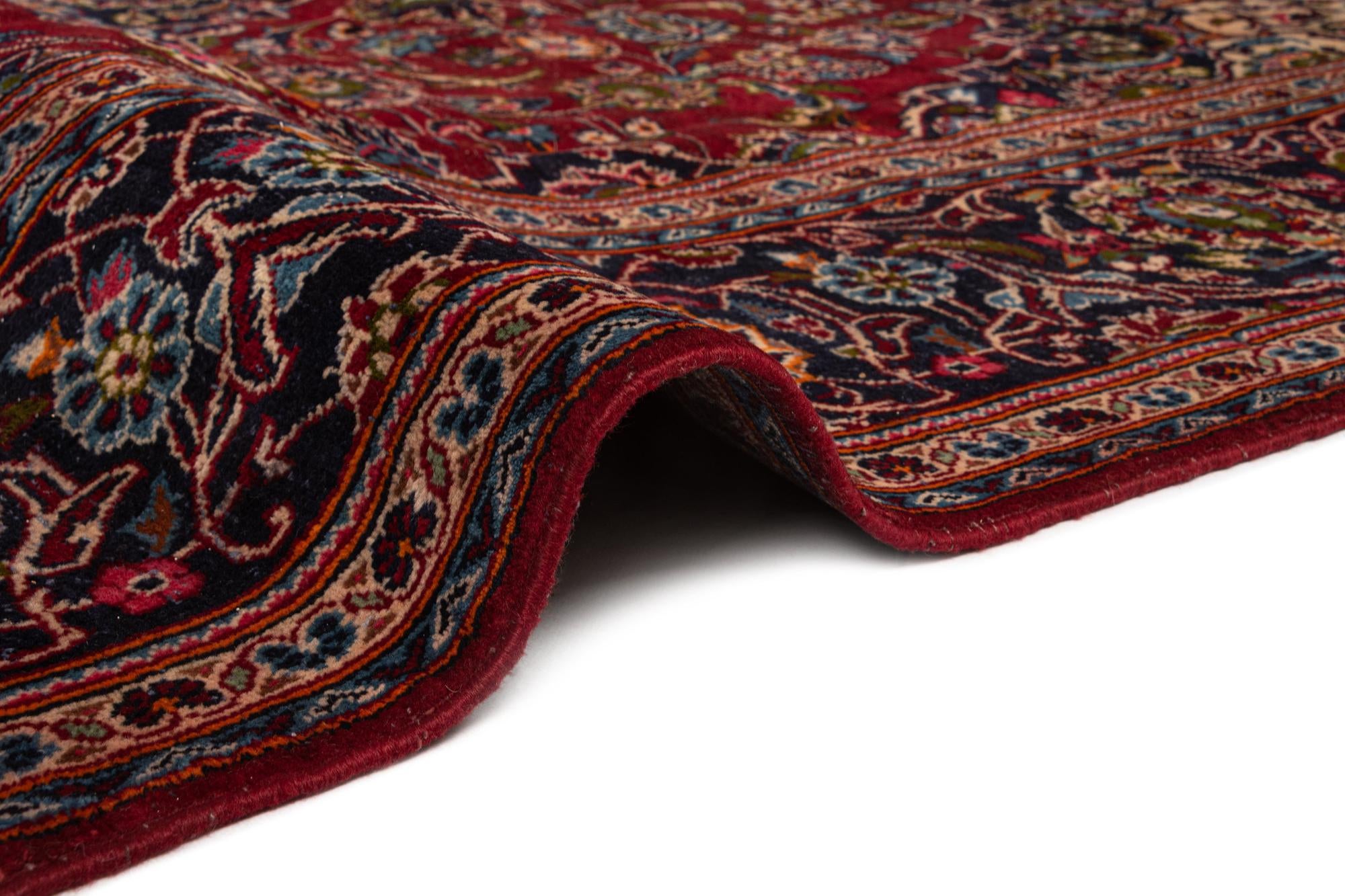 8' x 11' 4 Kashan Wool Rug