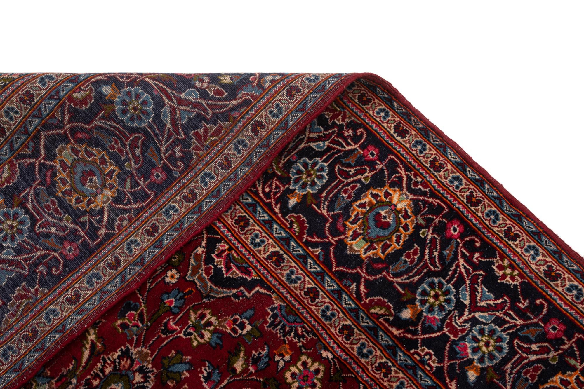 8' x 11' 4 Kashan Wool Rug