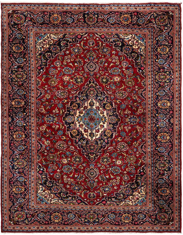 Detail image of 8' x 11' 4 Kashan Wool Rug