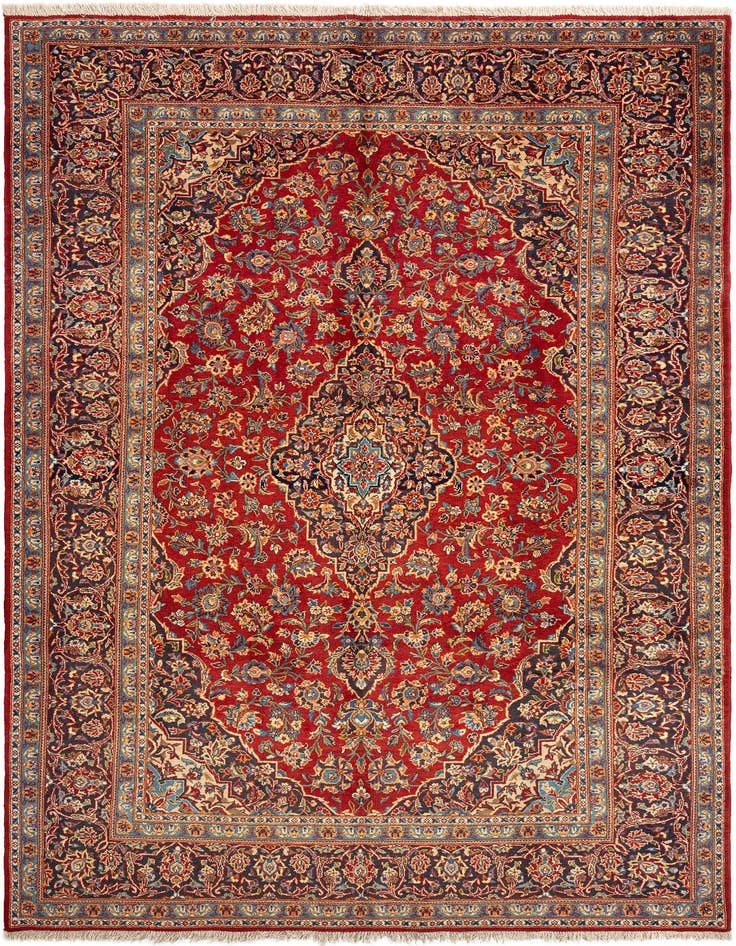Detail image of 7' 1 x 10' 6 Kashan Wool Rug
