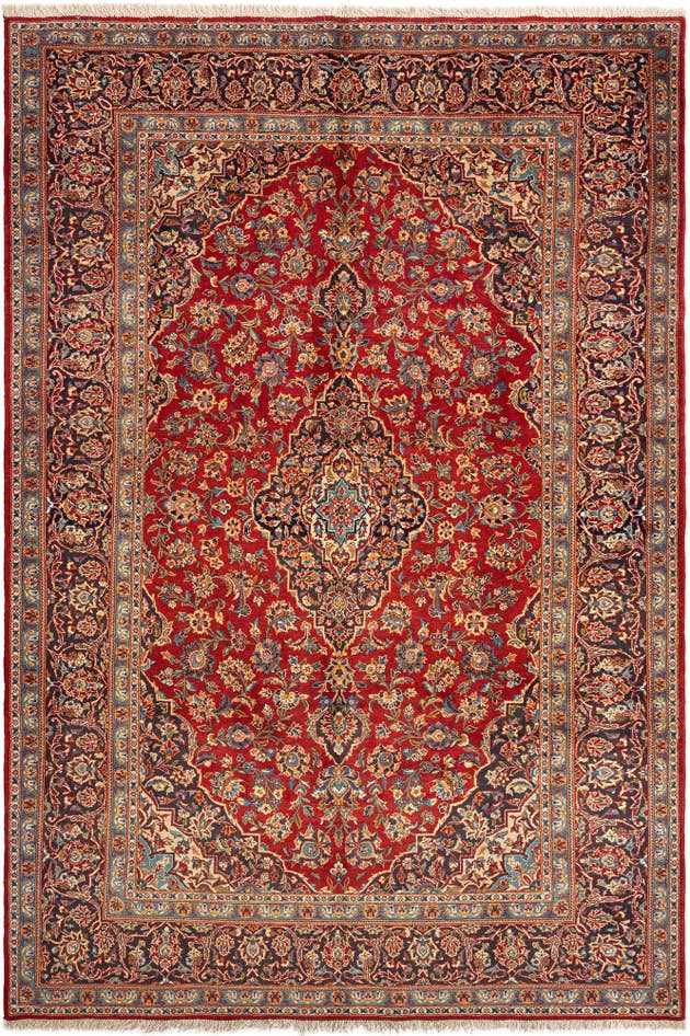 Detail image of 7' 1 x 10' 6 Kashan Wool Rug