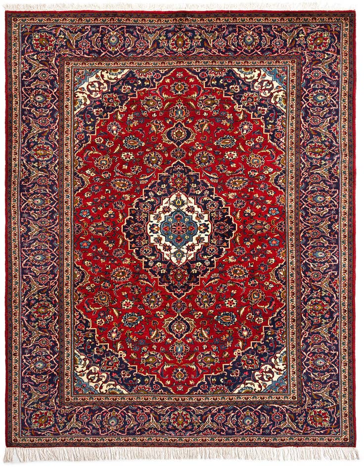 Detail image of 8' 1 x 11' 6 Kashan Wool Rug