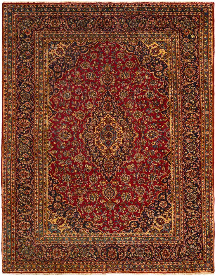 Detail image of 7' 7 x 10' 9 Kashan Wool Rug