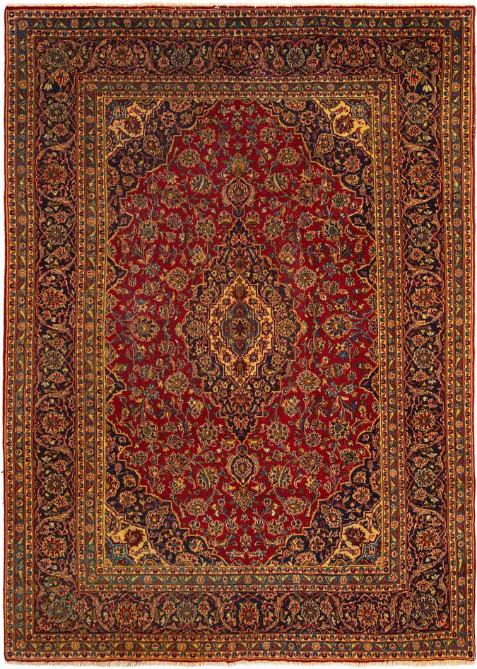 Detail image of 7' 7 x 10' 9 Kashan Wool Rug