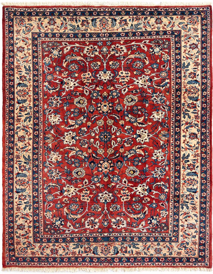 Detail image of 6' 5 x 10' Kashan Wool Rug
