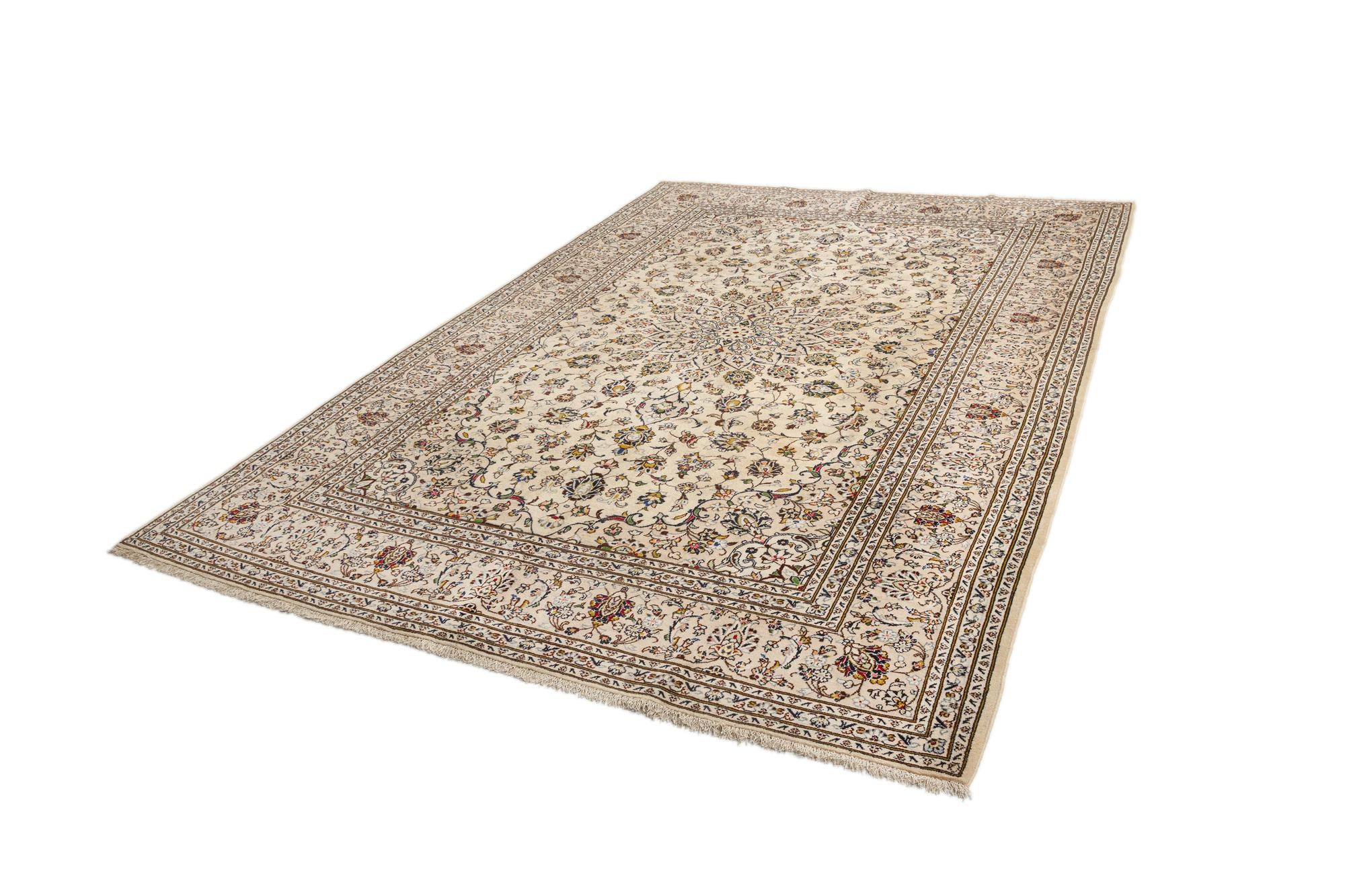 8' x 11' 6 Kashan Wool Rug