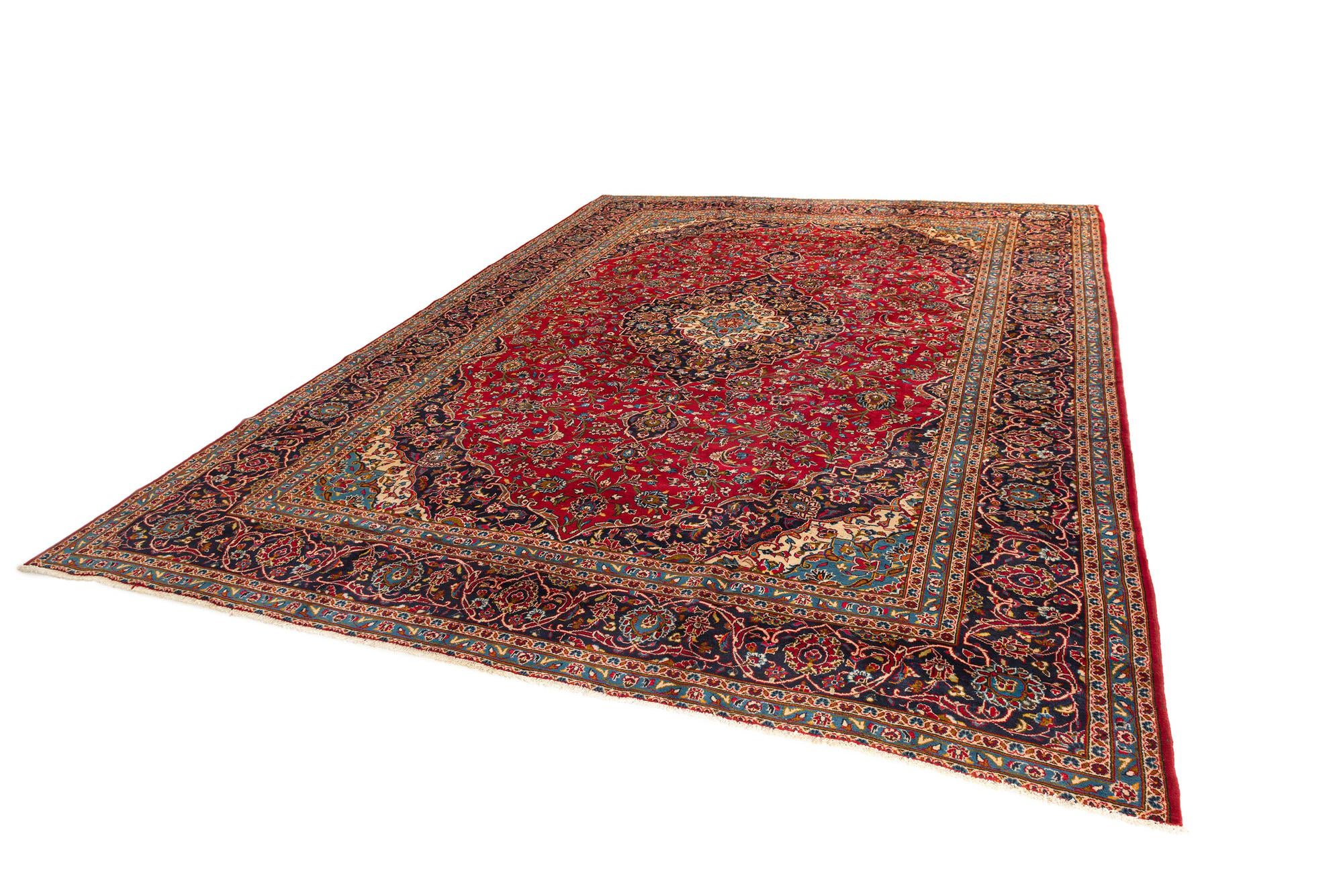 9' 7 x 13' 1 Kashan Rug