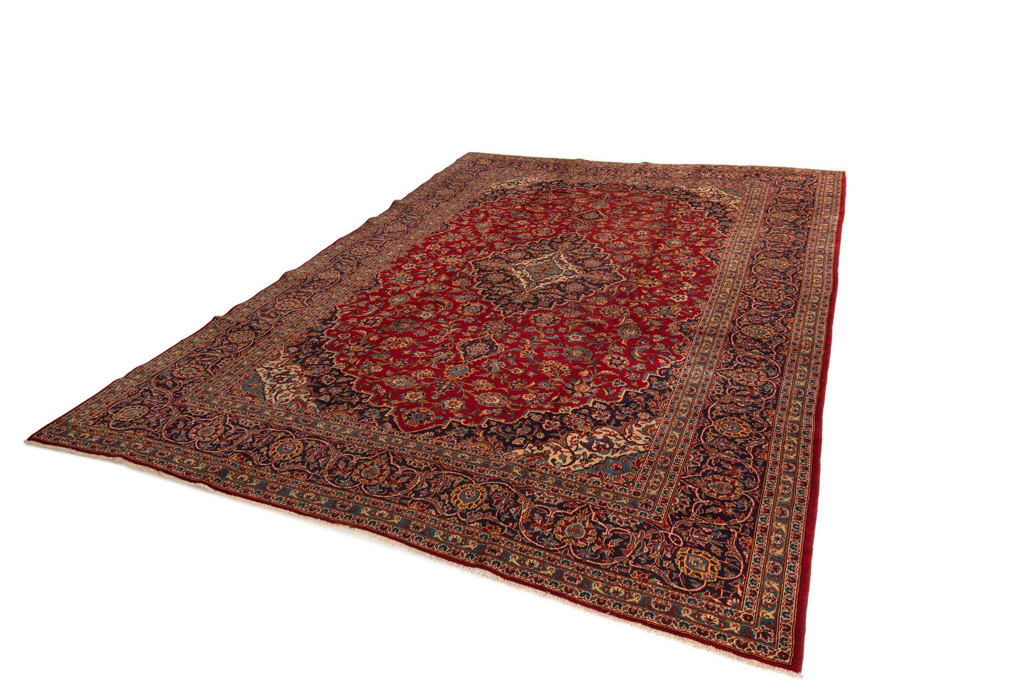 9' 8 x 13' 2 Kashan Rug
