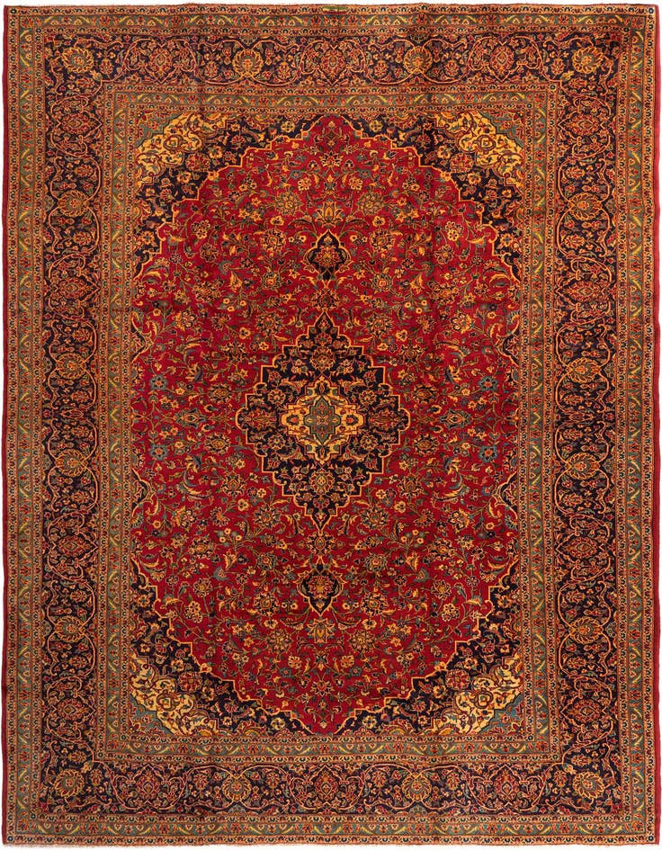 Detail image of 9' 9 x 13' 8 Kashan Rug