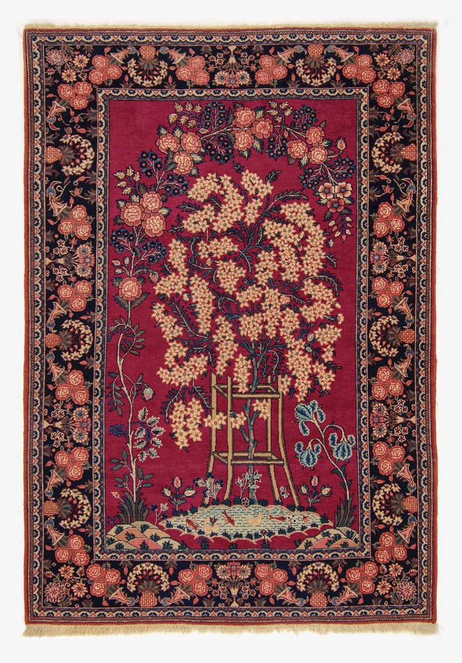 Detail image of 3' 7 x 5' 1 Kashan Wool Rug