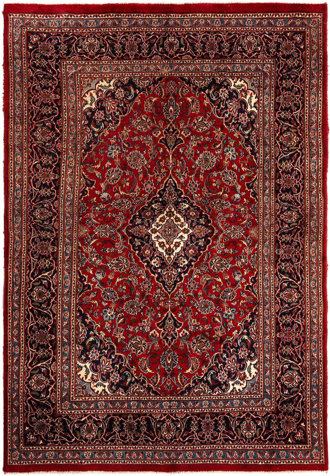 6' 7 x 9' 7 Kashan Wool Rug