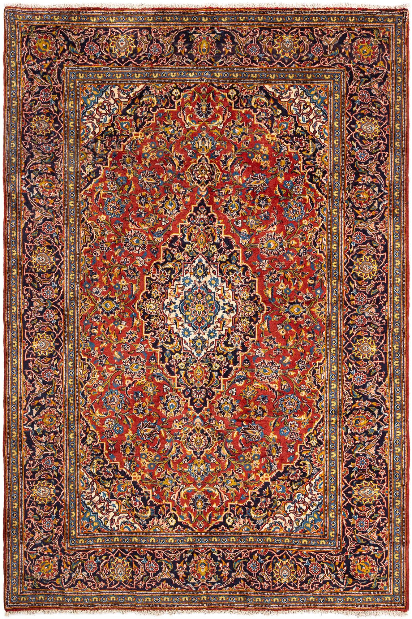 6' 10 x 9' 11 Kashan Wool Rug