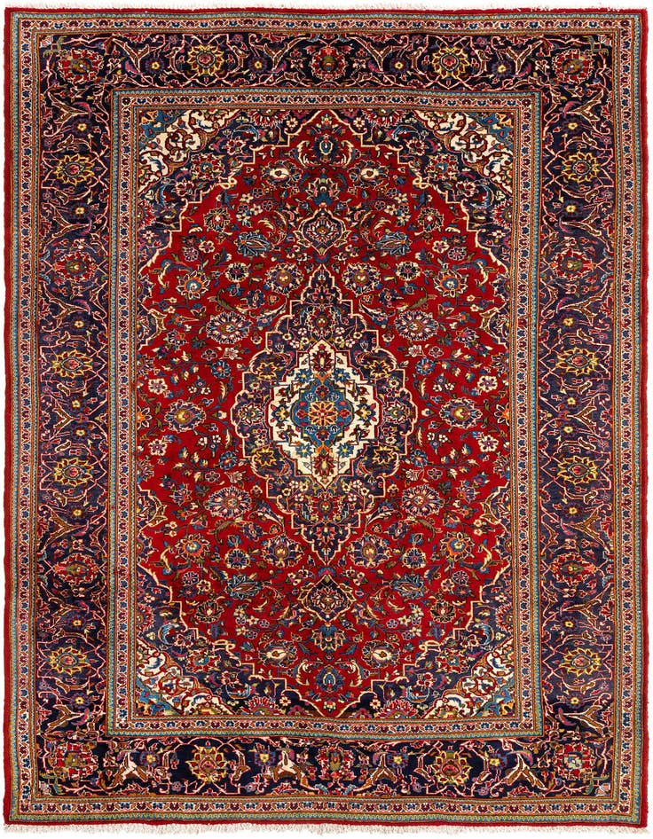 Detail image of 6' 7 x 9' 10 Kashan Wool Rug