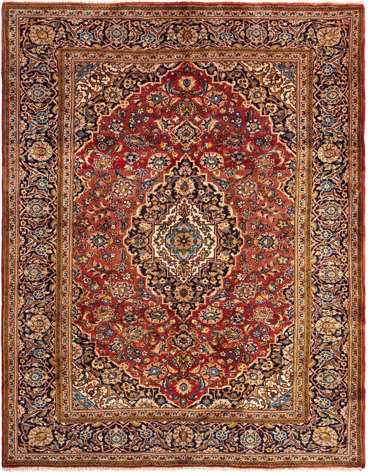 Detail image of 6' 5 x 10' Kashan Wool Rug