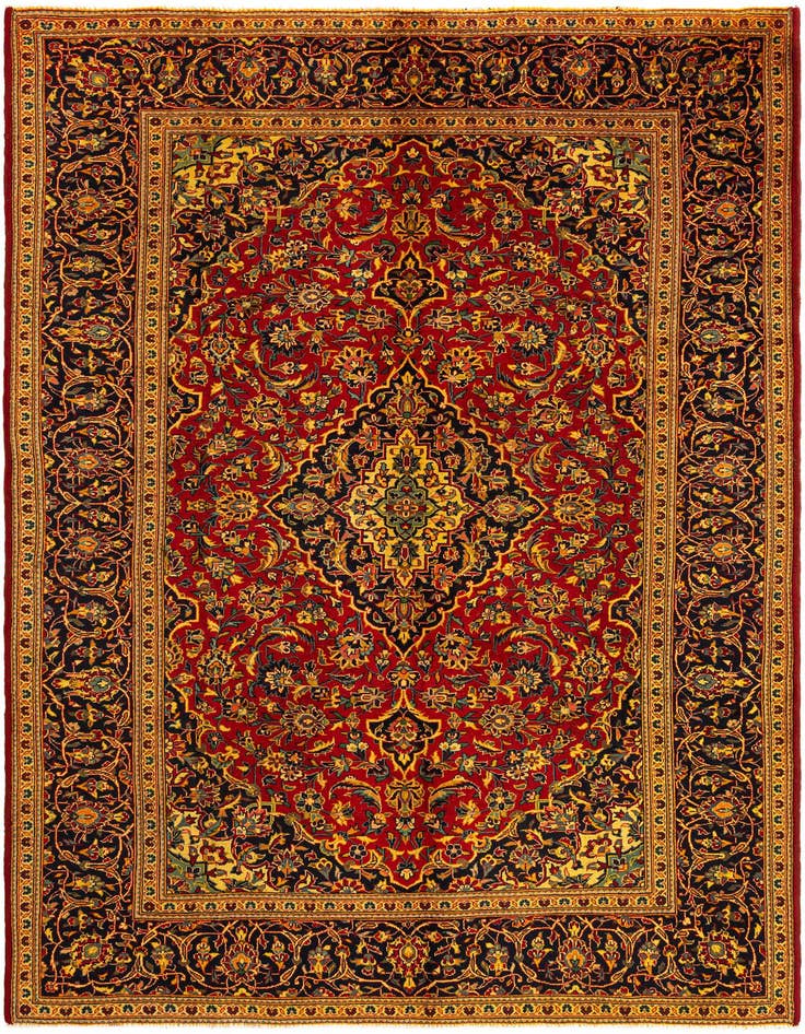 Detail image of 6' 7 x 9' 9 Kashan Wool Rug