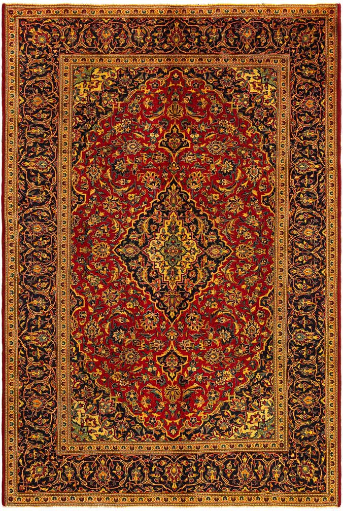 6' 7 x 9' 9 Kashan Wool Rug