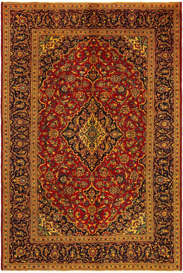 Detail image of 6' 7 x 9' 9 Kashan Wool Rug