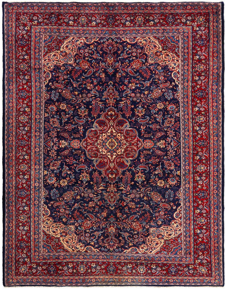 Detail image of 7' x 10' 8 Kashan Wool Rug