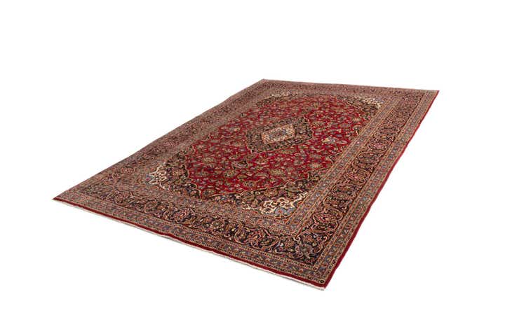8' x 11' 4 Kashan Wool Rug