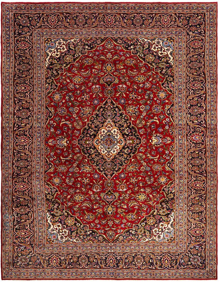 Detail image of 8' x 11' 4 Kashan Wool Rug