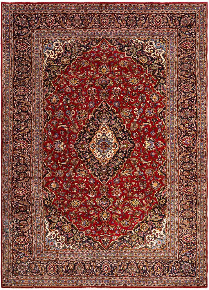 8' x 11' 4 Kashan Wool Rug
