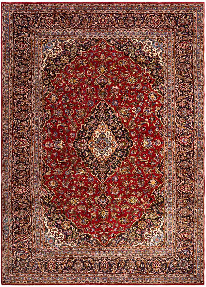 Detail image of 8' x 11' 4 Kashan Wool Rug