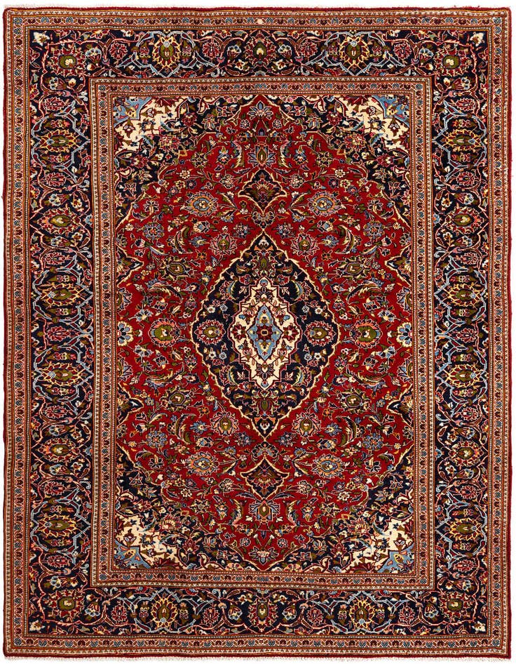 Detail image of 8' 1 x 10' 9 Kashan Wool Rug